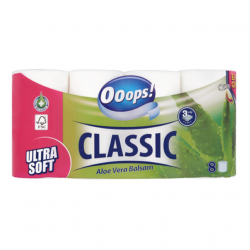 Toaletn papier Ooops 3vrstvov/8ks Classic Aloe 140 trkov