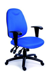 Kancelrska stolika, s opierkami, exkluzvne alnenie, ierny podstavec, MaYAH "Energetic", modr