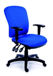 Kancelrska stolika, s opierkami, alnen, ierny podstavec, MaYAH "Comfort", modr