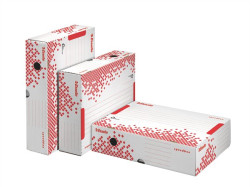 Archvny box, A4, 80 mm, recyklovan kartn, horizontlny, ESSELTE "Speedbox", biely