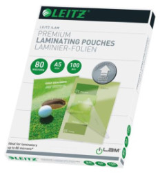 Laminovacia flia, 80 mikr.,  A5, leskl, UDT technolgia, LEITZ 