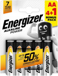 Batria, AA tukov, 4+1 ks, ENERGIZER "Alkaline Power"