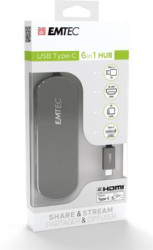 USB HUB, USB-C/USB 3.1/HDMI/SD karta, EMTEC 
