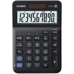 Kalkulaka, stolov, 10 miestny displej, CASIO "MS-10 F", ierna