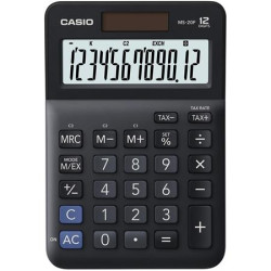 Kalkulaka, stolov, 12 miestny displej, CASIO "MS-20 F", ierna