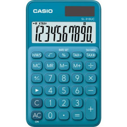 Kalkulaka, vreckov, 10 miestny displej, CASIO "SL 310" modr