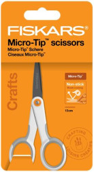 Nonice, univerzlne, s neprinavm povrchom, 13 cm, FISKARS "MicroTip Titanium", biela