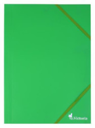 Doska s gumikou, 15 mm, PP, A4, VICTORIA OFFICE, zelen