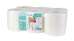 Toaletn papier, 2-vrstvov, priemer 19 cm, VICTORIA HYGIENE "Fine Mini Jumbo", biely