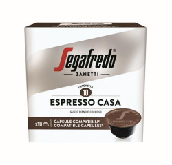 Kvov kapsula, kompatibiln s Dolce Gusto, 10 ks, SEGAFREDO "Espresso Casa"