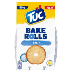 Chrumkav chlebkov chipsy, 80 g, TUC "Bake Rolls", slan