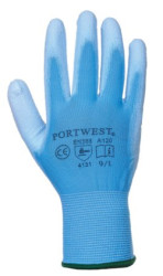 Montne rukavice, na dlani namoen do polyuretnu, vekos: 8, modr