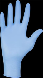 Ochrann rukavice, jednorazov, nitril, XS mret, 100 ks, nepudrovan, modr