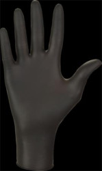 Ochrann rukavice, jednorazov, nitril, vekos S, 100 ks, nepudrovan, ierna