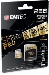 Pamov karta, microSDXC, 256GB, UHS-I/U3/V30/A2, 100/95 MB/s, adaptr, EMTEC 