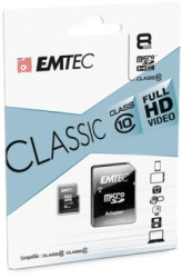 Pamov karta, microSD, 8GB, 20/12 MB/s, EMTEC "Classic"