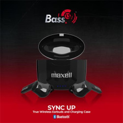 Slchadl, bezdrtov, Bluetooth 5.0, s mikrofnom, MAXELL "Bass 13", ierna