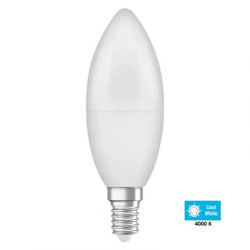 LED iarovka, E14, svieka, B38, 7W, 806 lm, 4000K (HF), OSRAM "Value