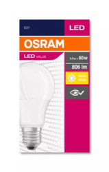 LED iarovka, E27, gua, A60, 8,5W, 806lm, 2700K (MF), OSRAM "Value"