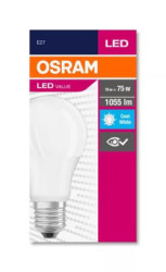 LED iarovka, E27, gua, A60, 10W, 1055 lm, 4000K (HF), OSRAM "Value"