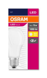 LED iarovka, E27, gua, A60, 10W, 1055 lm, 2700K (MF), OSRAM "Value"