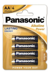 Batria, AA tukov, 4 ks, PANASONIC "Alkaline power"