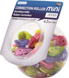 Korekn roller, disolej, mini, 5 mm x 6 m, PLUS, rzne farby