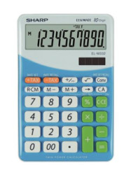 Kalkulaka, stolov, 10 slic, SHARP "EL-M332", modr