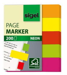 Zloky, papierov,  5x40 zloiek, 12x50 mm, SIGEL "Neon Mini", mix farieb