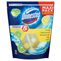 WC osvieujci blok, 5 ks, DOMESTOS "Power 5", limetka