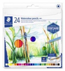 Akvarelov ceruzky, sada, eshrann, STAEDTLER "146 10C", 24 rznych farieb