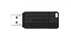 USB k, 128GB, USB 2.0, 10/4MB/sec, VERBATIM "PinStripe", ierny