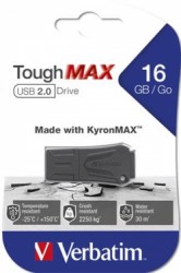 USB k, 16GB, USB 2.0, extra odoln, VERBATIM "ToughMAX", ierna