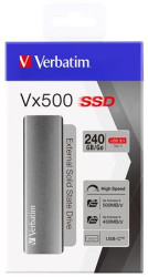SSD (extern pam) 240 GB, USB 3.1, VERBATIM "Vx500", siv