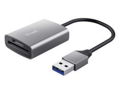 taka kariet, pre SD + MicroSD kartu, USB 3.2 gen1, "TRUST Dalyx", strieborn