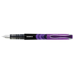 Plniace pero, 0,6 mm, ZEBRA, jednorazov, fialov