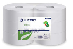 Toaletn papier, 2-vrstvov, vek kot, 240 m, priemer 26 cm, LUCART, "Eco 26 J", biela