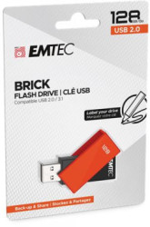 USB k, 128GB, USB 2.0, EMTEC "C350 Brick", oranov