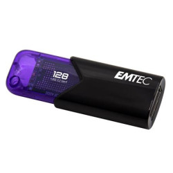 USB k, 128GB, USB 3.2, EMTEC "B110 Click Easy", ierna-fialov