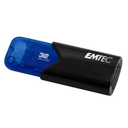 USB k, 32GB, USB 3.2, EMTEC "B110 Click Easy", ierna-modr