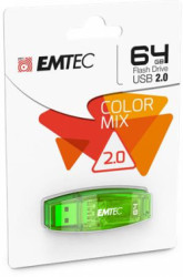 USB k, 64GB, USB 2.0, EMTEC "C410 Color", zelen