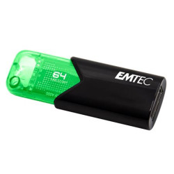 USB k, 64GB, USB 3.2, EMTEC "B110 Click Easy", ierna-zelen