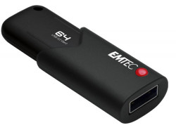 USB k, 64GB, USB 3.2, titkostott, EMTEC "B120 Click Secure"