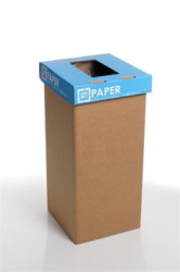 Odpadkov k na trieden odpad,recyklovan, anglick popis, 20 l, RECOBIN "Mini", modr