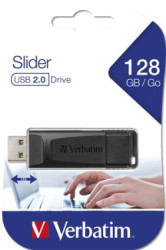 USB k, 128GB, USB 2.0, VERBATIM "Slider", ierny