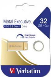 USB k, 32GB, USB 3.2,  VERBATIM "Executive Metal", zlat