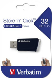 USB k, 32GB, USB 3.2, 80/25MB/sec, VERBATIM "Store n Click", ierna