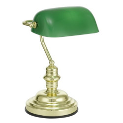 Stolov lampa, 60 W, "Banker", zelen