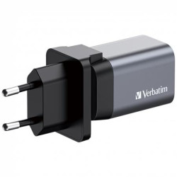 Sieov nabjaka, 1xUSB-C PD (35W), USB-A QC 3.0, EU/UK/US, GaN, VERBATIM